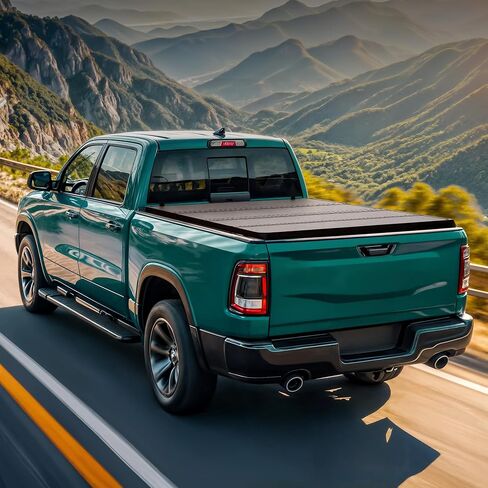 Soft Tri-Fold Truck Bed Tonneau Cover Fit for Dodge Ram 1500 2009-2025 (Incl. Classic & New) 5.7 ft Bed Without Rambox in Saudi Arabia