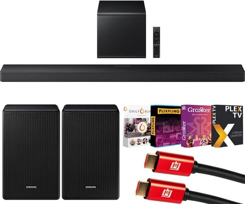 Samsung HW-Q600F 3.1.2ch Soundbar and Subwoofer Bundle with Tech Smart USA Premiere Movies Streaming, 2X HDMI Cable & Deco Gear CPS Exclusive 26 Month Protection Pack (BEACH-CPS-26500) in Saudi Arabia