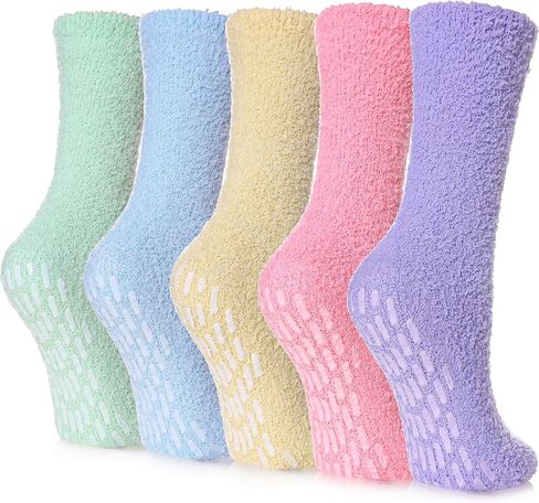 الجوارب غير الغامضة غير المنقولة للنساء - مستشفى مريح مستشفى جوارب رقيقة ناعمة مع قبضة - شتائم الشتاء الدافئة in Kuwait