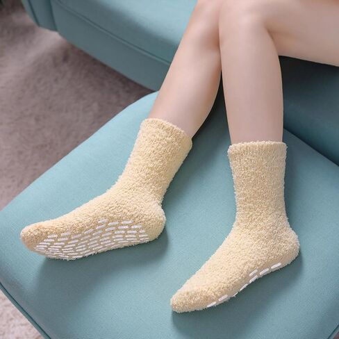 الجوارب غير الغامضة غير المنقولة للنساء - مستشفى مريح مستشفى جوارب رقيقة ناعمة مع قبضة - شتائم الشتاء الدافئة in Kuwait