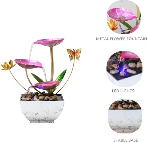 نافورة شلال سطح المكتب ، نافورة زخرفية لسطح المكتب الوردي ، اليوغا الداخلية والاسترخاء للمكاتب أو غرف المعيشة أو غرف النوم in Kuwait