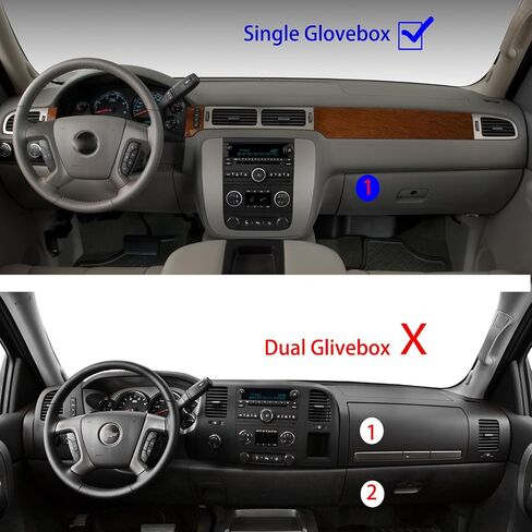حصيرة غلاف Dash Cover Fit لعام 2007-2014 GMC Yukon Sierra Slt Denali ، 2007-2013 Chevy Chevrolet Silverado 1500 2500HD 3500HD LTZ/Avalanche/Suburban ، 07-14 Tahoe ، Dashboard Carpet Pad (07-14beige) in Saudi Arabia