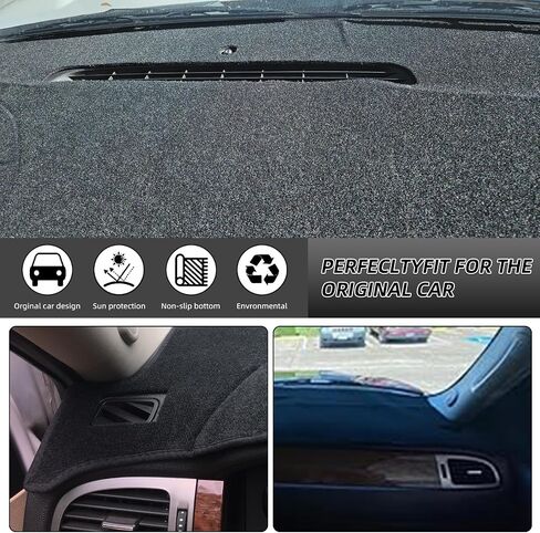 حصيرة غلاف Dash Cover Fit لعام 2007-2014 GMC Yukon Sierra Slt Denali ، 2007-2013 Chevy Chevrolet Silverado 1500 2500HD 3500HD LTZ/Avalanche/Suburban ، 07-14 Tahoe ، Dashboard Carpet Pad (07-14beige) in Saudi Arabia