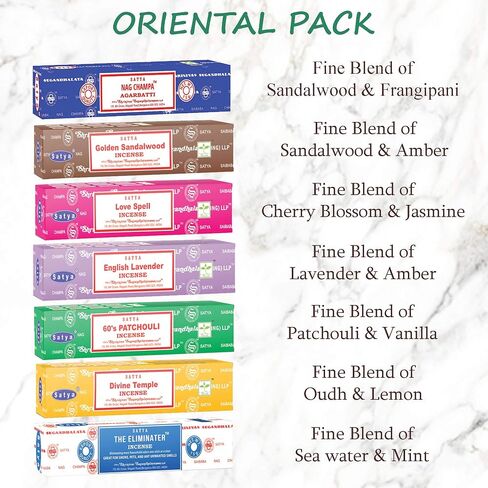 Assorted Incense Sticks Pack of 6 Premium Scents - Includes Nagchampa, Super Hit, Divine Essence, Mystic Wood, Positive Vibes, White Sage - Aromatherapy, Meditation, Relaxation, Soothing Fragrances in Kuwait