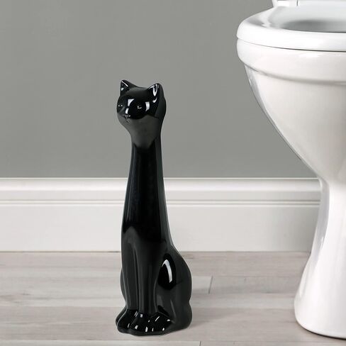 جاذبية المنزل خلق Dalmatian Dog White & Black 2 قطعة حامل سيراميك فرشاة فرشاة مع فرشاة البلاستيك أبيض ، 9.4 "× 5.3" × 16.7 " in Kuwait