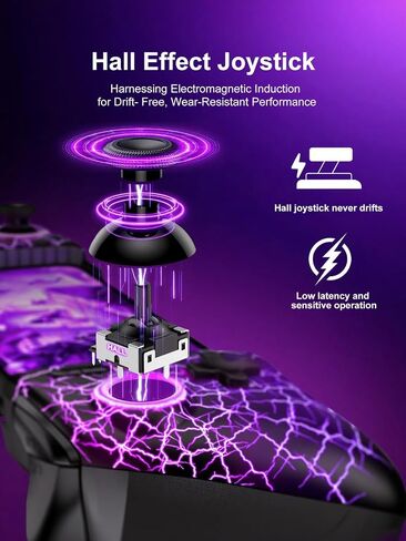 Full-Size Gaming Phone Controller for iPhone 15/16, Android Phone Tablet, Bluetooth Mobile Gamepad with Hall Trigger/Joysticks, for Roblox, Genshin Impact, Call of Duty, Handheld-Quality in Saudi Arabia