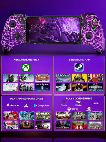 Full-Size Gaming Phone Controller for iPhone 15/16, Android Phone Tablet, Bluetooth Mobile Gamepad with Hall Trigger/Joysticks, for Roblox, Genshin Impact, Call of Duty, Handheld-Quality in Saudi Arabia