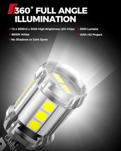 Torchbeam 194 LED Light Bulb, 10PC T10 168 6000K 5SMD 2825 LED Replacement Bulbs for Car Dome Map Door Courtesy License Plate Lights (Pack of 10) in Kuwait