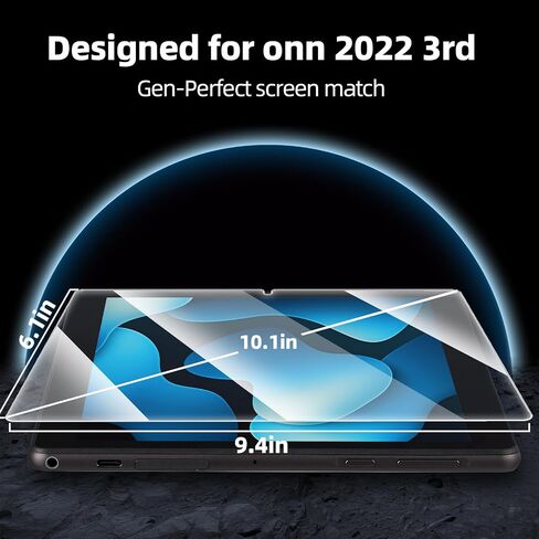 3 Pack Onn 10.1 inch 2024 tablet screen protector，10.1" Tempered Glass Screen Protector for Onn 10.1 Tablet (2024, 4rd Gen)，Anti-Scratch 9H Hardness Touch Sensitive 2.5D Rounded Edges Anti Bubble High Definition in Saudi Arabia