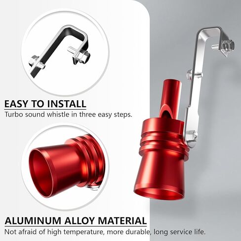 Turbo Exhaust Whistle，Exhaust Sound Enhancer，Turbo Sound Whistle Exhaust Muffler，Turbo Whistle For Car，Exhaust Whistle(XL-2PCS) (Black） in Kuwait
