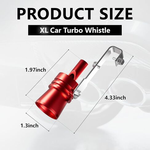 Turbo Exhaust Whistle，Exhaust Sound Enhancer，Turbo Sound Whistle Exhaust Muffler，Turbo Whistle For Car，Exhaust Whistle(XL-2PCS) (Black） in Kuwait