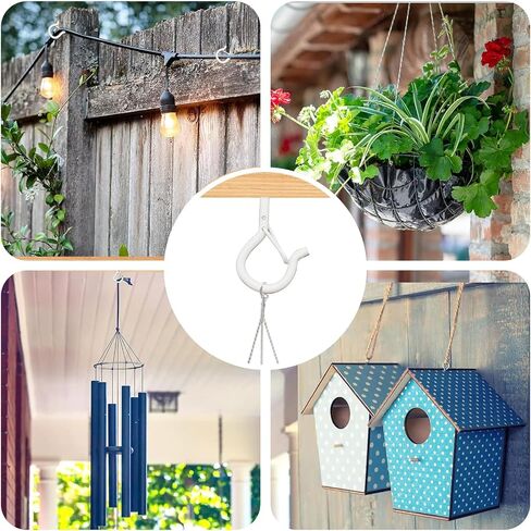 25 حزمة أسود Q-hanger السنانير مع مشبك السلامة ، 25pcs السنانير المسمار كوب مقاوم للرياح و 25pcs تثبيت البلاستي in Kuwait