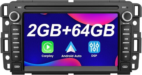 Android 13 Car Stereo Radio 2GB+64GB with Wireless Carplay & Android Auto, Backup Camera, 7 Inch HD Touchscreen | for Chevrolet Silverado Tahoe GMC Sierra Yukon 2007-2014 in Kuwait