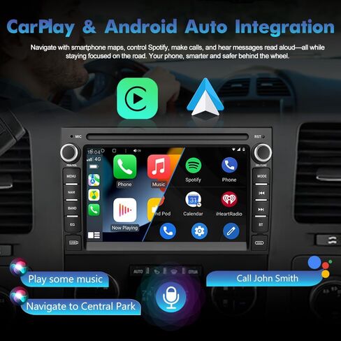 Android 13 Car Stereo Radio 2GB+64GB with Wireless Carplay & Android Auto, Backup Camera, 7 Inch HD Touchscreen | for Chevrolet Silverado Tahoe GMC Sierra Yukon 2007-2014 in Kuwait