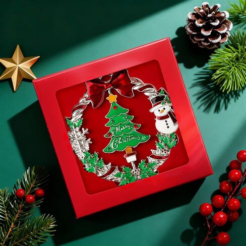 زخرفة عيد الميلاد 2024 لزينة شجرة عيد الميلاد المعلقة، زخرفة إكليل عيد الميلاد مع الرنة القابلة للتدوير، مؤرخة 2024 زخرفة عيد الميلاد المعدنية لهدية تذكار ديكور العطلات in Kuwait