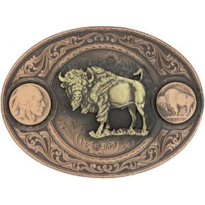 Montana Silversmiths bain's Nature's Valor Buckle مع Buck و Doe in Saudi Arabia