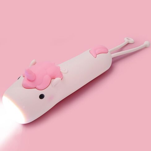 Ammonite Cute Dog Dimmable Silicone Flashlight, Portable Animal Flashlights with Hanging Strap, Compact Rechargeable Camping Light for Hiking Emergencies and Outdoor Use in Saudi Arabia