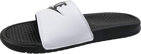 Nike Men's Benassi JDI Slides Athletic Sandal, Black/White, 10 in Kuwait