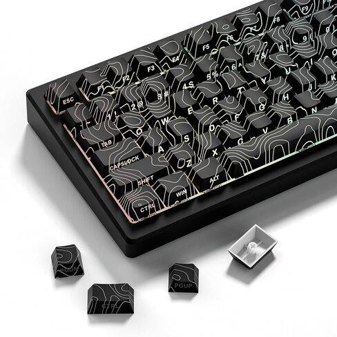 Dagaladoo Retro Double Shot PBT Keycaps 127 Keys Dye Sumlimation Shine من خلال كبسف المفاتيح مجموعة أغطية مفاتيح لوحة مفاتيح المخصصة للكرز لـ 60/65/75/tkl/96/100 ٪ لوحة مفاتيح ميكانيكية تخطيط الولايات المتحدة (رمادي/بيج) in Kuwait