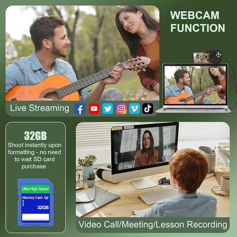 8K 64MP Camcorder Video Camera IR Night Vision 18X Digital Zoom YouTube Vlogging Camcorder in Kuwait