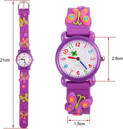 Venhoo Kids Watches for Boys 3D Cute Cartoon Silicone Children Toddler Wrist Watch Time Teacher Birthday Gifts for 3 4 5 6 7 8 9 Year Girls Little Child-Black Astronauts in Kuwait