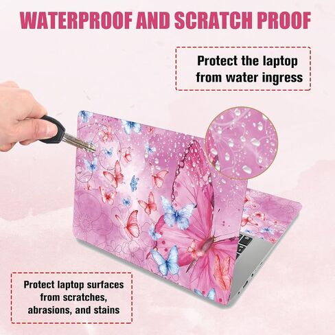 PLIGREAT Laptop Skin Stickers, Reusable Netbook Skin Sticker Vinyl Decals for PC Notebook Laptops Keyboard Cover Universal 12" 13" 13.3" 14" 15 Inch Waterproof Laptop Case Protector Film, Dragon in Saudi Arabia