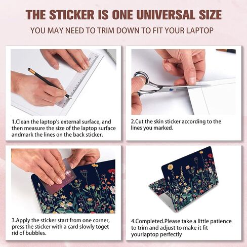 PLIGREAT Laptop Skin Stickers, Reusable Netbook Skin Sticker Vinyl Decals for PC Notebook Laptops Keyboard Cover Universal 12" 13" 13.3" 14" 15 Inch Waterproof Laptop Case Protector Film, Dragon in Saudi Arabia