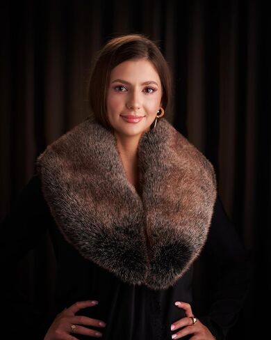 Futrzane Siberian Collar - Womens Faux Fur Collars - Elegant Winter Scarf Wrap in Kuwait