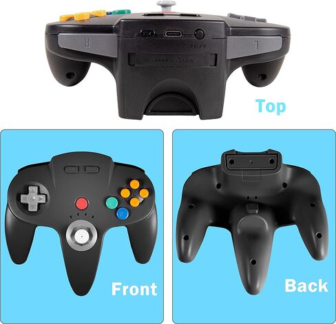 2.4 GHz Wireless N64 Switch Online Controller ، جهاز استقبال USB ومستقبل N64 ، متوافق مع Windows PC IOS MAC Raspberry PI ، N64 / Switch Online / NSO - (قابلة لإعادة الشحن) (التوصيل والتشغيل) (2 حزمة) in Kuwait