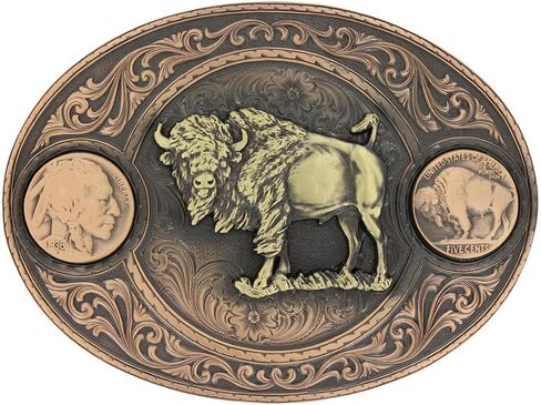 Montana Silversmiths bain's Nature's Valor Buckle مع Buck و Doe in Saudi Arabia