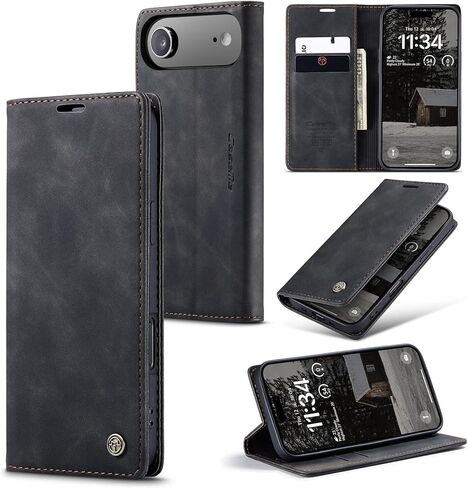 ل Samsung Galaxy A16 Case Wallet Card Card Cover Cover Slim Luxury Leather Cover لـ Samsung A16 5G (Coffee) in Kuwait