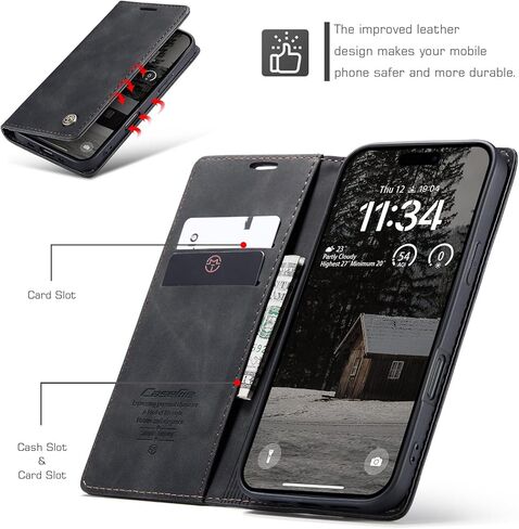 ل Samsung Galaxy A16 Case Wallet Card Card Cover Cover Slim Luxury Leather Cover لـ Samsung A16 5G (Coffee) in Kuwait