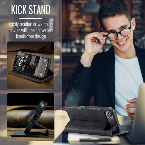 ل Samsung Galaxy A16 Case Wallet Card Card Cover Cover Slim Luxury Leather Cover لـ Samsung A16 5G (Coffee) in Kuwait