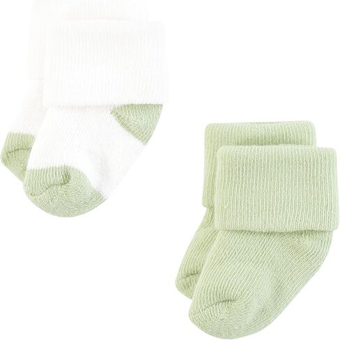 Hudson Baby Baby Infant Boy Cotton Rich Newborn and Terry Socks, Blue Teal Neutral, 0-6 Months in Kuwait