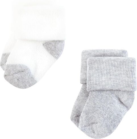 Hudson Baby Baby Infant Boy Cotton Rich Newborn and Terry Socks, Blue Teal Neutral, 0-6 Months in Kuwait