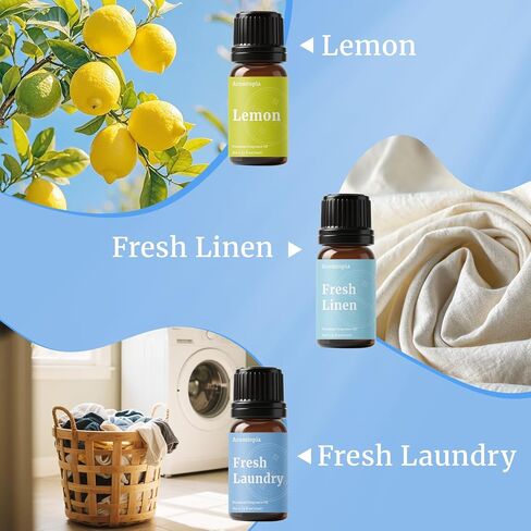 Floral Fragrance Oils, Aromtopia Flowers Essential Oils for Diffusers for Home, 6x10ml, Fragrance Oil for Candle Soap Making, Lavender, Rose, Cherry Blossom, Gardenia, Jasmine, Neroli in Kuwait