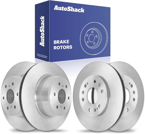 Autoshack Black Hat حفر ودوارات الفرامل المقطوعة من أدوات استبدال دوار الفرامل الأمامية والخلفية لـ Chev Silverado 1500 Tahoe Suburban 1500 GMC Sierra 1500 Yukon XL Cadillac Escalade PR65099PR65135 in Kuwait