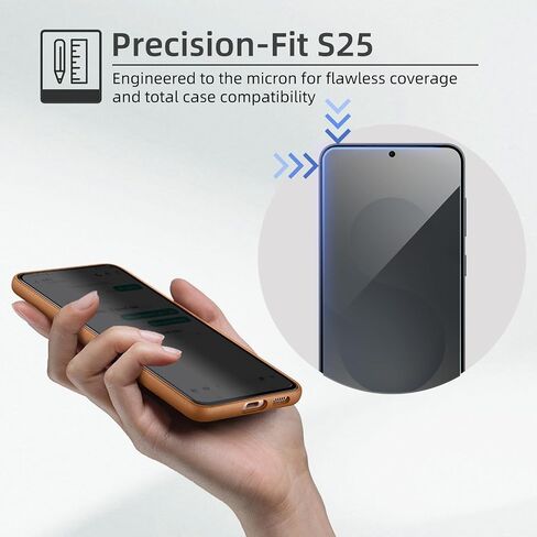 【2+1 Pack】 Designed for Samsung Galaxy S23 Privacy Screen Protector【Support Fingerprint Unlock】 9H Tempered Glass,AntiSpy Film Compatible with Samsung S23 5G in Kuwait
