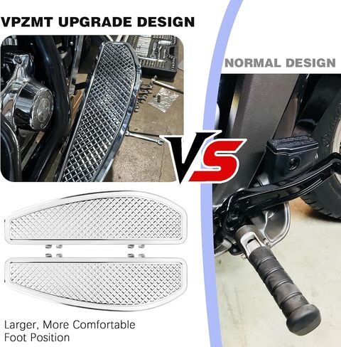 مضاد للانزلاق Chrome Rider Rider Footboards foot for Harley Touring/Road King/Road Glide/Street Glide/Electra Glide/Ultra 1986-2023 ، Softail 1986-2017 in Kuwait