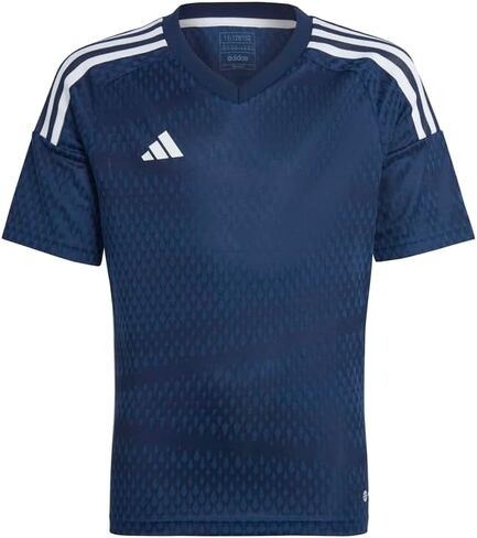Adidas Kids Boys Tiro23 Competition v Neck Short Sleeve Jersey Soccer Cleats - Gray in Saudi Arabia