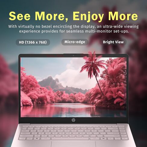 HP Stream Laptop ، 14 "HD Display ، Intel Celeron N4020 Processor ، ذاكرة 16 جيجابايت ، تخزين 320 جيجابايت (64 جيجا بايت EMMC + 256GB USB) ، Office 365 لمدة عام واحد ، كاميرا الويب ، HDMI ، WI-FI ، USB-C ، Windows 11 Home ، JVQ MP in Kuwait
