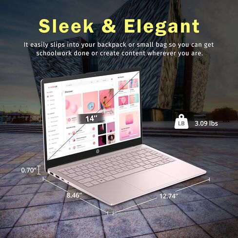 HP Stream Laptop ، 14 "HD Display ، Intel Celeron N4020 Processor ، ذاكرة 16 جيجابايت ، تخزين 320 جيجابايت (64 جيجا بايت EMMC + 256GB USB) ، Office 365 لمدة عام واحد ، كاميرا الويب ، HDMI ، WI-FI ، USB-C ، Windows 11 Home ، JVQ MP in Kuwait