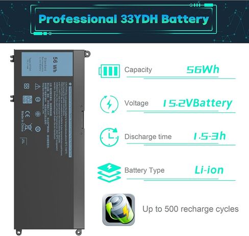 52WH 7.6V DXGH8 بطارية الكمبيوتر المحمول متوافقة مع Dell XPS 13 9370 9380 2019 Inspiron 13 7000 7390 7391 7490 2-in-1 5390 5391 Latitude 3301 E3301 Vostro 5390 5391 G8vcf Hk6n5 in Kuwait