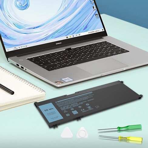 52WH 7.6V DXGH8 بطارية الكمبيوتر المحمول متوافقة مع Dell XPS 13 9370 9380 2019 Inspiron 13 7000 7390 7391 7490 2-in-1 5390 5391 Latitude 3301 E3301 Vostro 5390 5391 G8vcf Hk6n5 in Kuwait