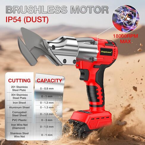 Cordless Metal Shears for Dewalt 20V Max - 14GA Steel Metal Cutter, 360° Pivoting Head, 400Nm Torque Cutting Stainless Sheet, Iron, Carpet, Leather, Cardboard(NO Battery) in Saudi Arabia