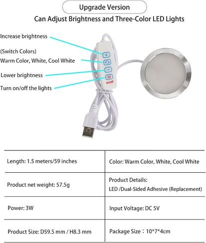 CMYK LED Backlight Board Kit FAZ007 for Bambu Lab Makerworld Accessories，3D Printer Light DIY Hardware Model Spare Parts 5V Type-c Powered（3kit） in Saudi Arabia