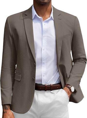 السترة غير الرسمية للرجال Coofandy Slim Fit Fit Herringbone Sport Coats اثنين من الأزرار in Saudi Arabia