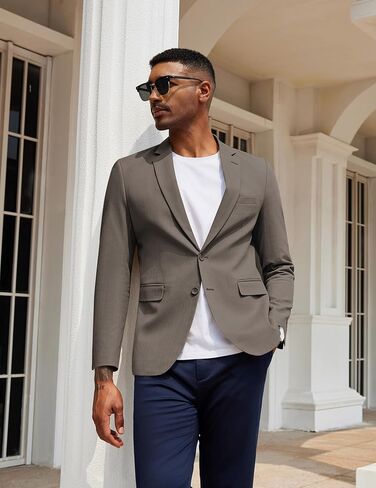 السترة غير الرسمية للرجال Coofandy Slim Fit Fit Herringbone Sport Coats اثنين من الأزرار in Saudi Arabia