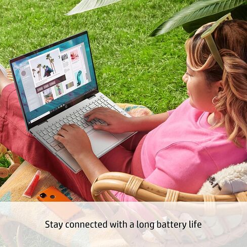 HP Pavilion X360 2-in-1 Business Business Laptop (14 "FHD Touchscreen ، 6-Core I3-1215U (Beat I5-1235U) ، 8GB RAM ، 256GB SSD) مدي ضيق ، عمر بطارية طويل ، كاميرا ويب ، وين 11 الصفحة الرئيسية (متجددة) in Kuwait