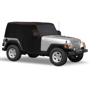 تغطية الكابينة MZS متوافقة مع CJ-7 CJ7 1976-1986 ، 600D في الهواء الطلق مقاوم للماء CJ7 غطاء 2 مع 6 HOO-HOOP COVER in Kuwait